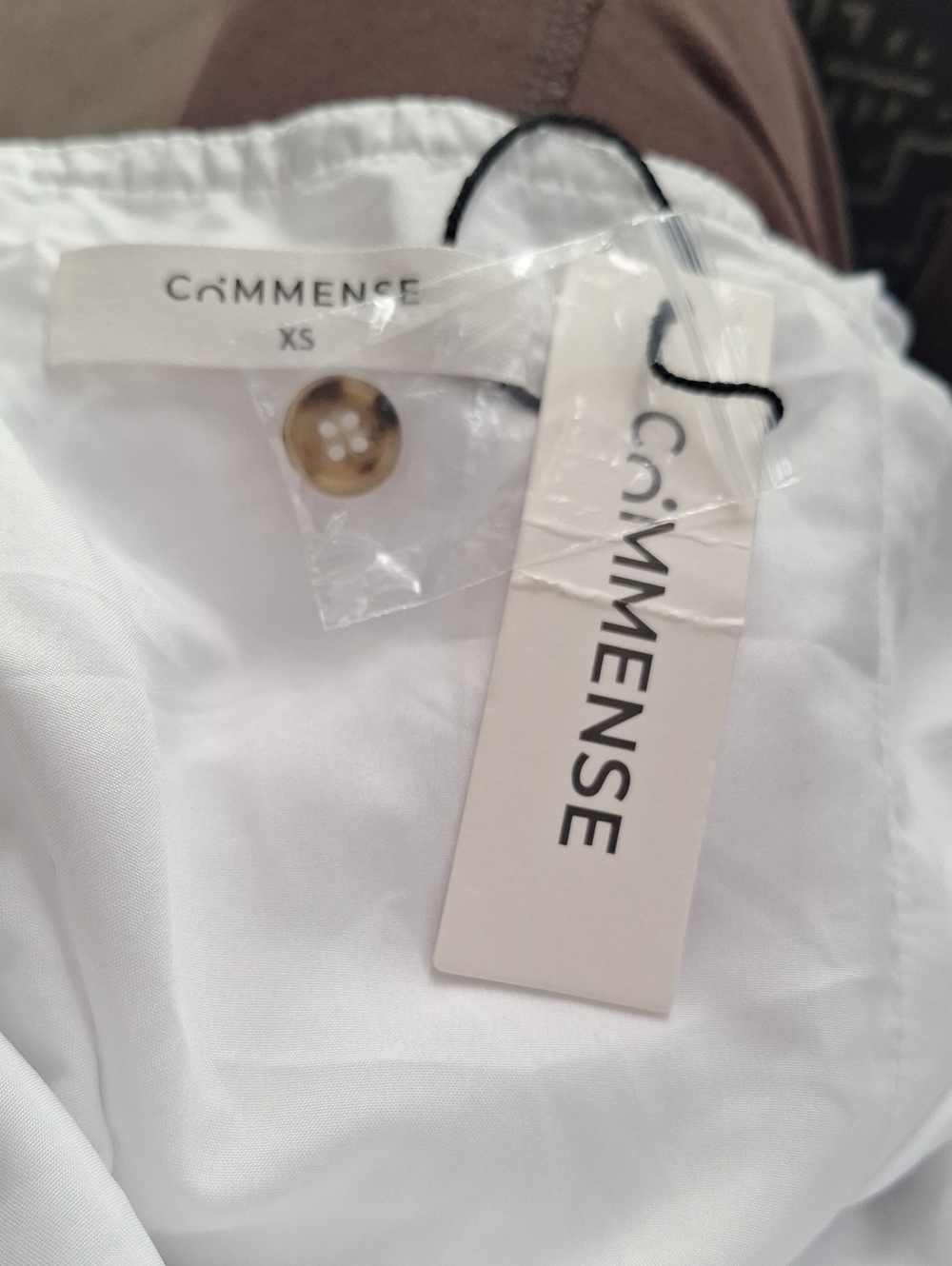 Commense White Mini Button-Front Sundress - Picture 8 of 8